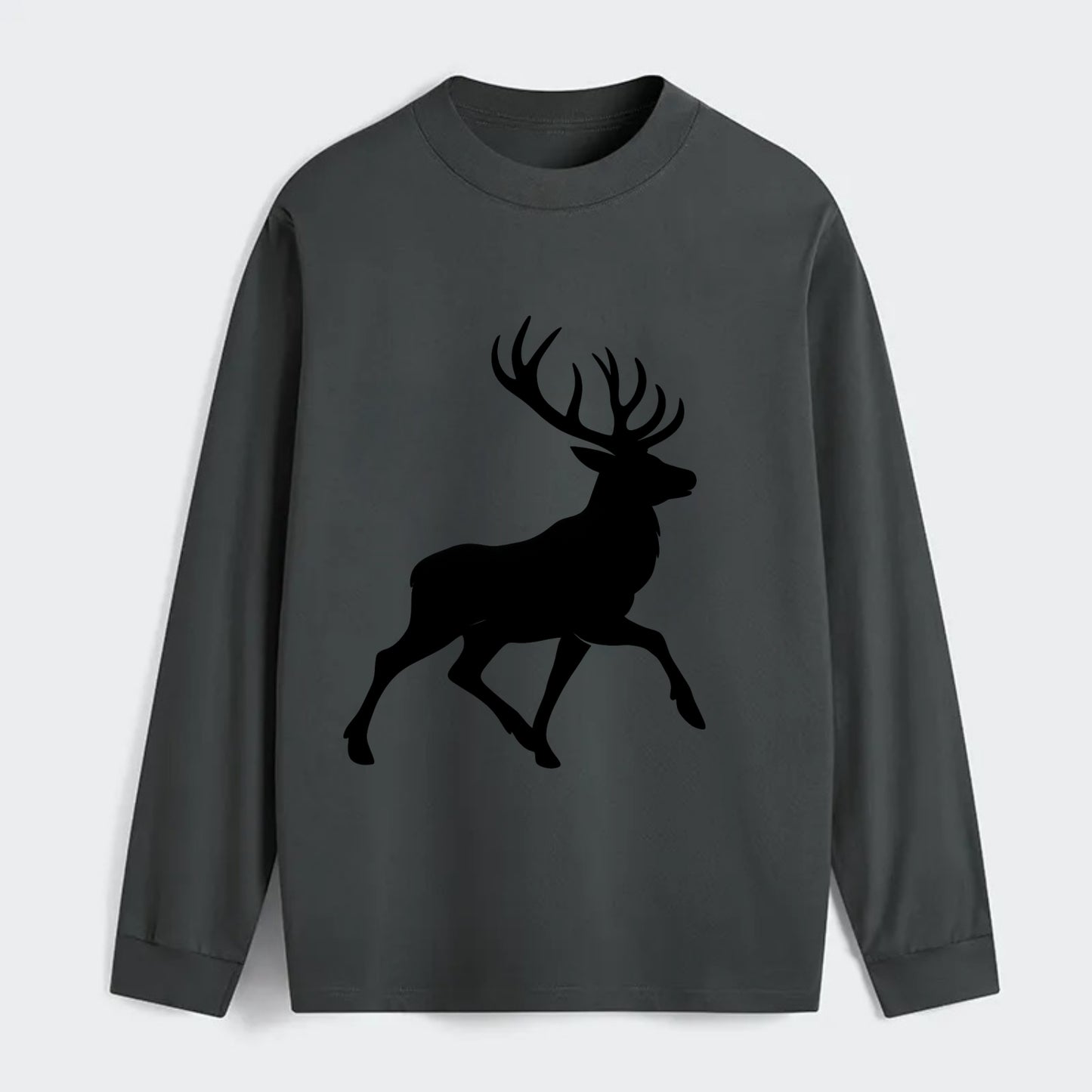 Deer with majestic antlers - Classic Long Sleeve Shirt - Gray