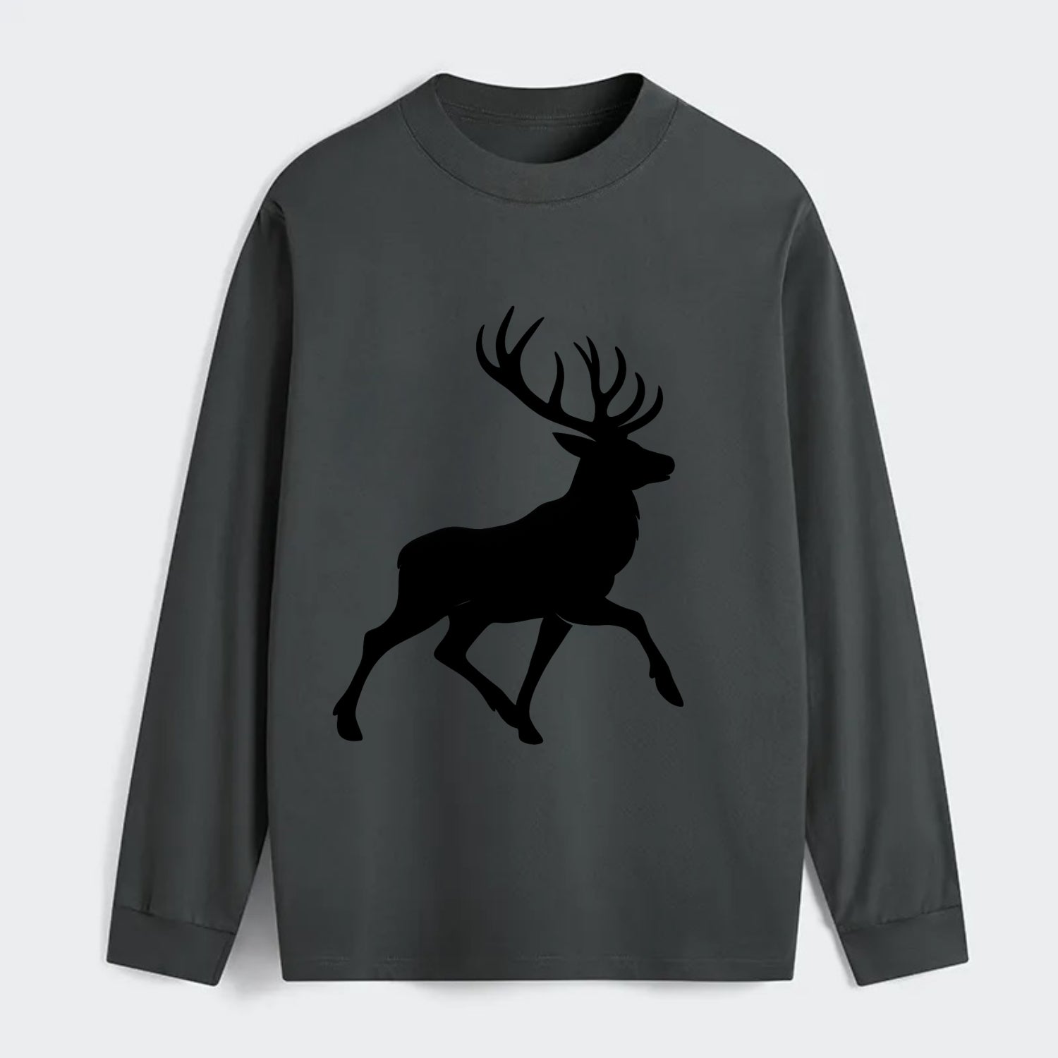 Deer with majestic antlers - Classic Long Sleeve Shirt - Gray