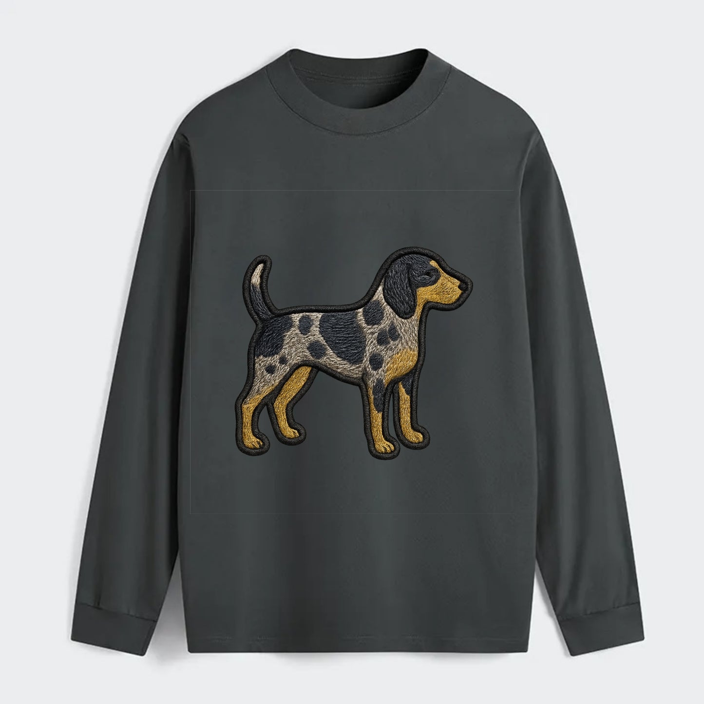 Bluetick Coonhound - Trendy spotted hound logo with prominent black - Classic Long Sleeve Shirt - Gray