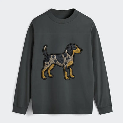 Bluetick Coonhound - Trendy spotted hound logo with prominent black - Classic Long Sleeve Shirt - Gray