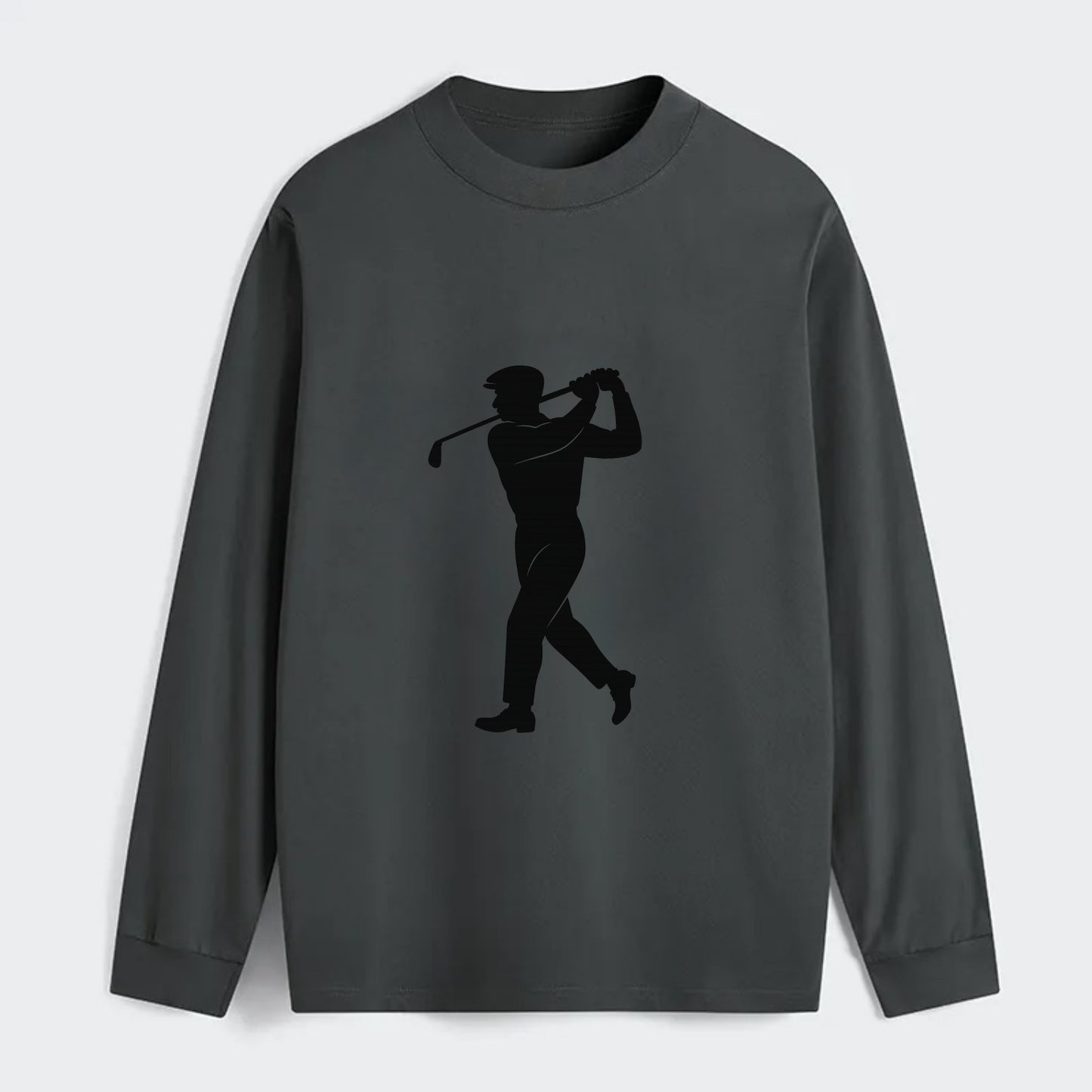 Golfer perfect swing follow-through - Classic Long Sleeve Shirt - Gray