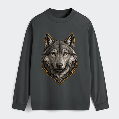 Wolf Totem  - Classic Long Sleeve Shirt - Gray