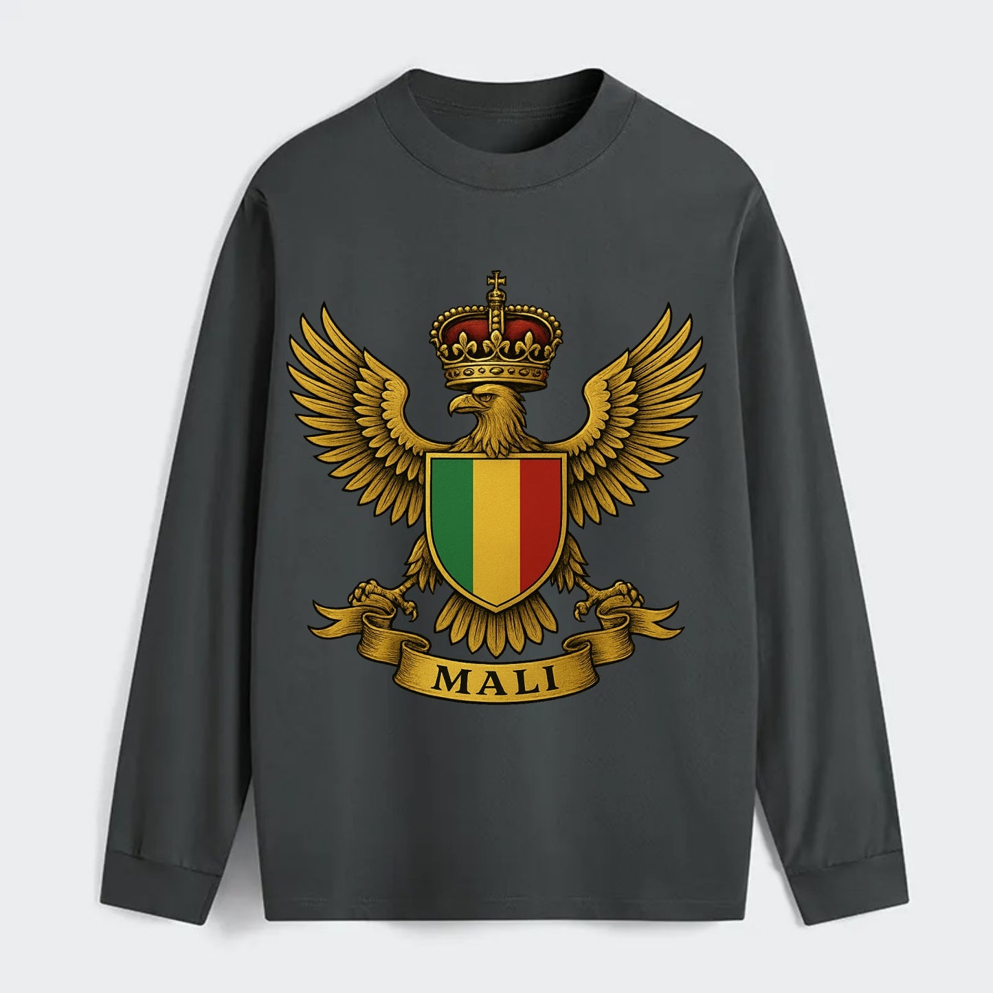 Mali Royal Logo  - Classic Long Sleeve Shirt - Gray