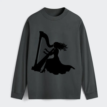 Harpist playing ethereal melody - Classic Long Sleeve Shirt - Gray