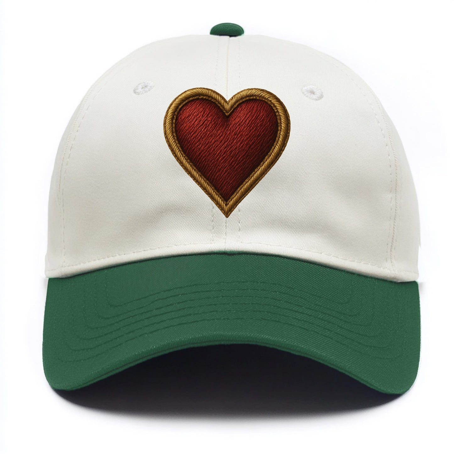 Heart  - Two Tone Cap - Green