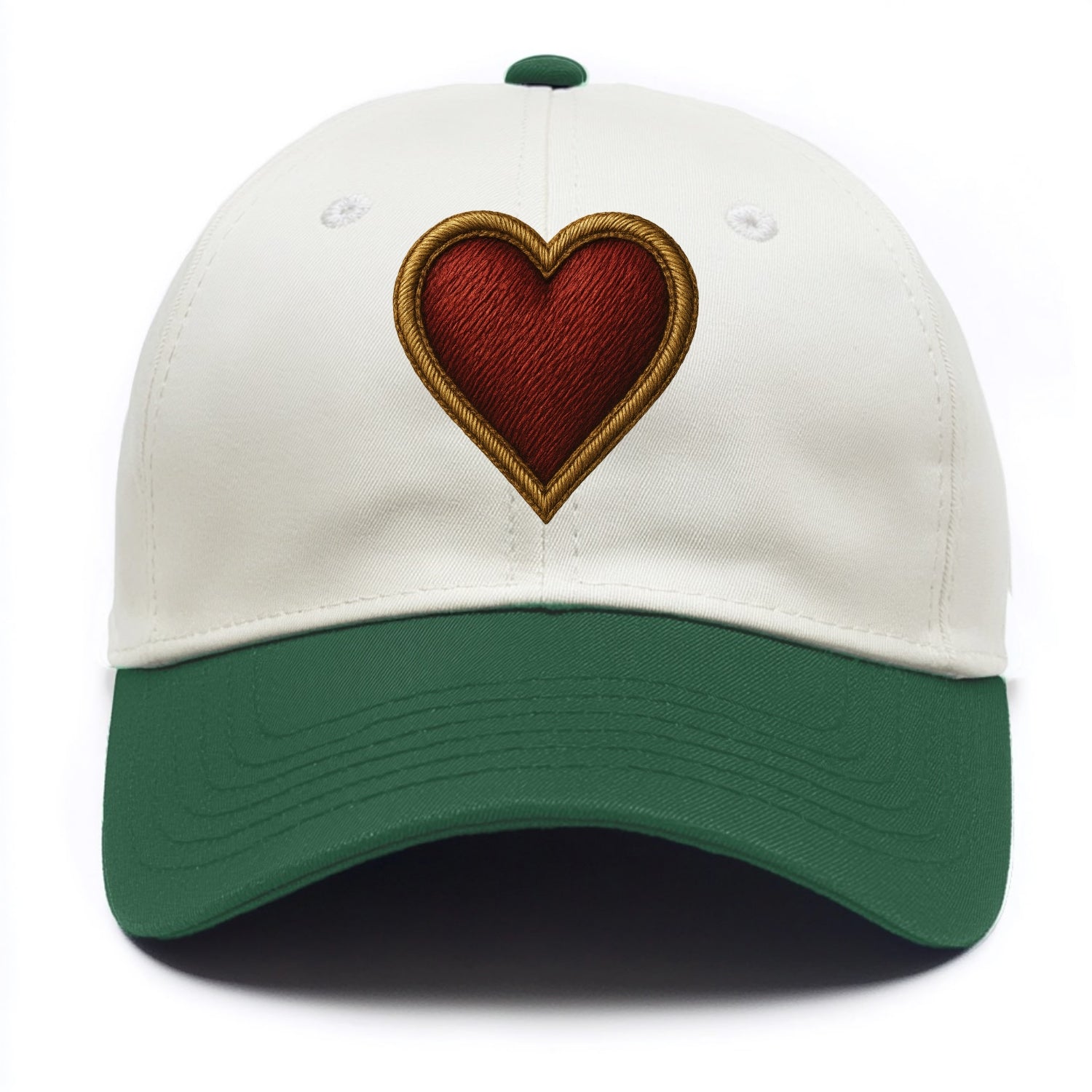 Heart  - Two Tone Cap - Green