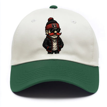 Lubbock Raider wearing Texas Tech beanie with guns up patch - Two Tone Cap - Green