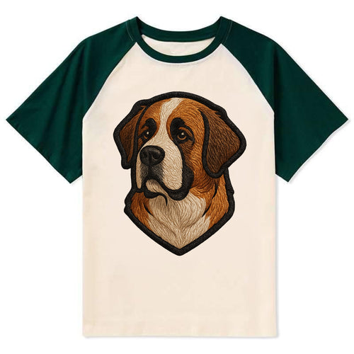 Saint Bernard - Modern gentle giant desi - Contrast Raglan T-shirt