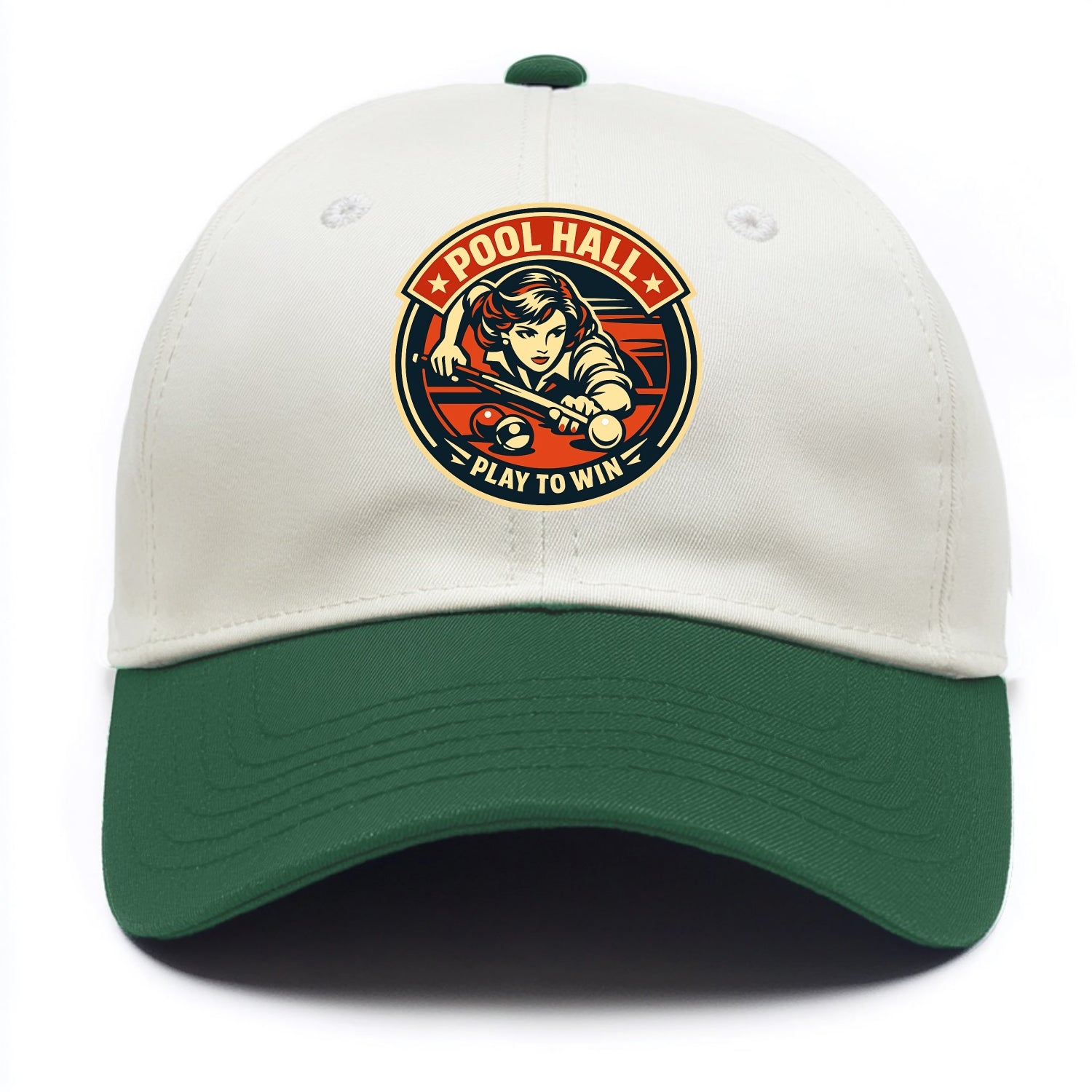 Cue Queen Emblem - Two Tone Cap - Green