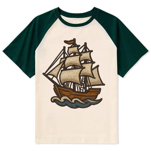 Sailing Ship  - Contrast Raglan T-shirt