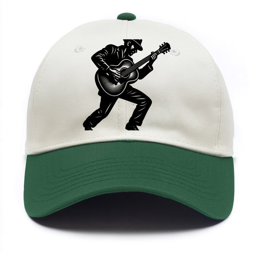 Guitarist playing acoustic guitar - Two Tone Cap