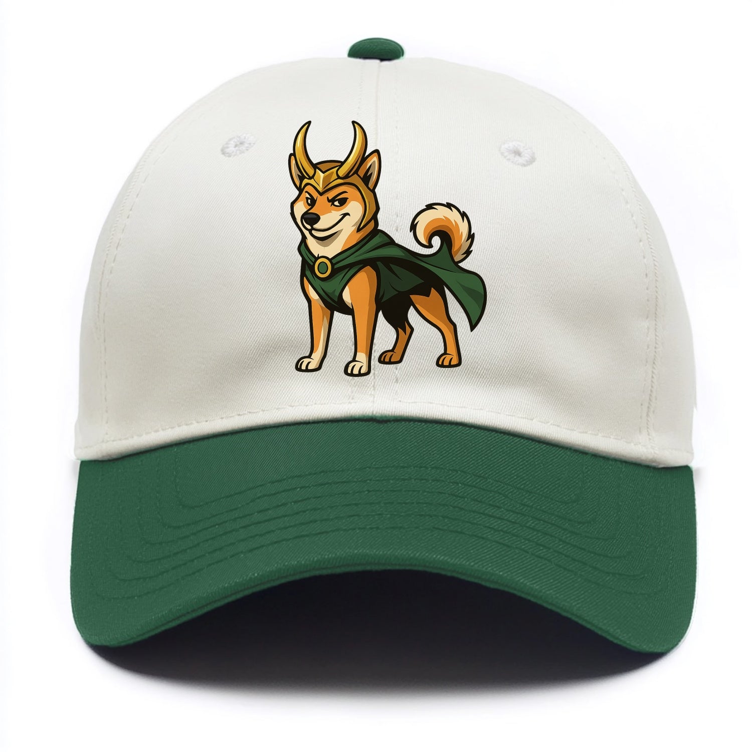 Shiba Inu Loki  - Two Tone Cap - Green