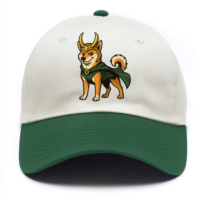 Shiba Inu Loki  - Two Tone Cap - Green
