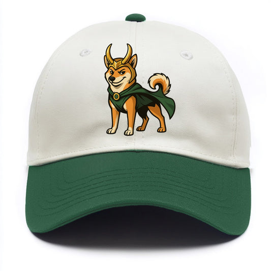 Shiba Inu Loki  - Two Tone Cap - Green