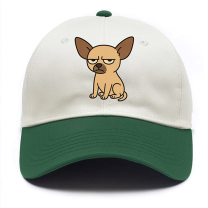 The Chihuahua Judging Silently - Two Tone Cap - Green