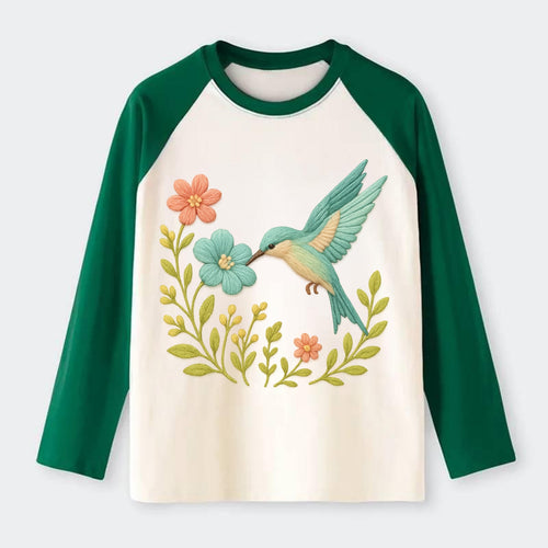 Mint Bee-Eater - Raglan Long Sleeve T-Shirt