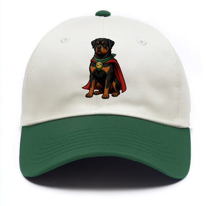 Rottweiler Strong Hero  - Two Tone Cap - Green