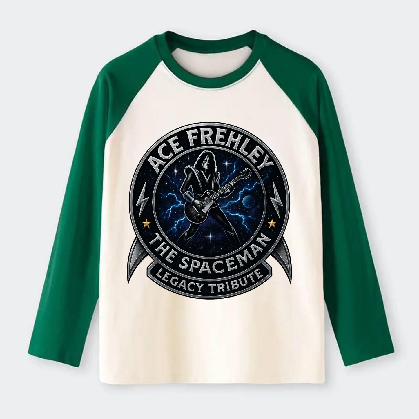 Ace Legacy Seal - Raglan Long Sleeve T-Shirt - Green