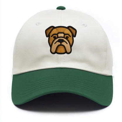 Bulldog - Minimalist geometric design wi - Two Tone Cap - Green