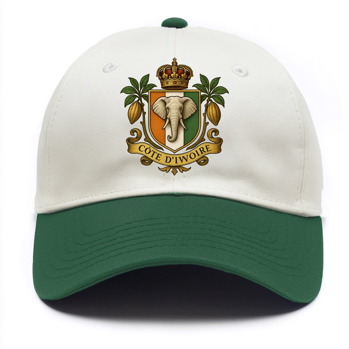 Ivory Coast Royal Logo  - Two Tone Cap - Green