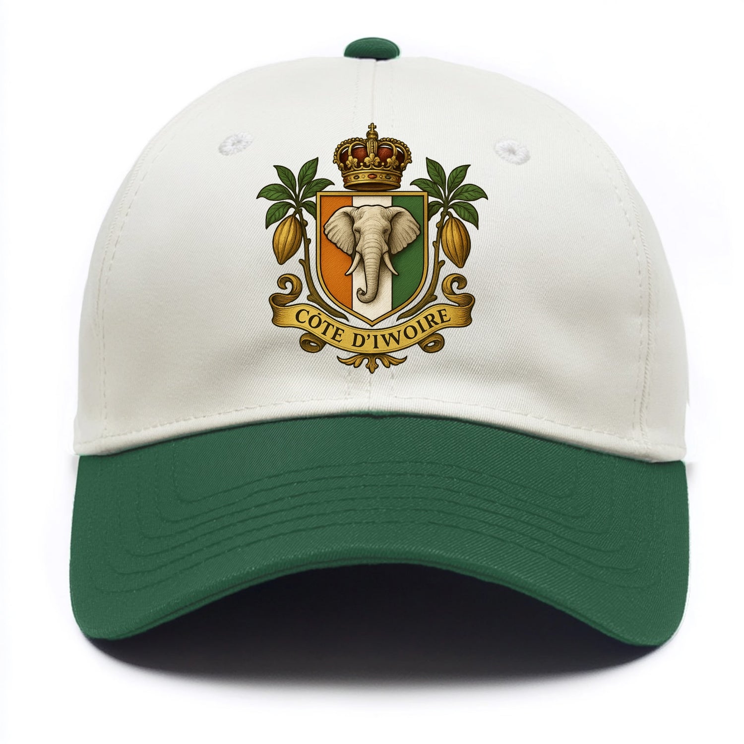 Ivory Coast Royal Logo  - Two Tone Cap - Green