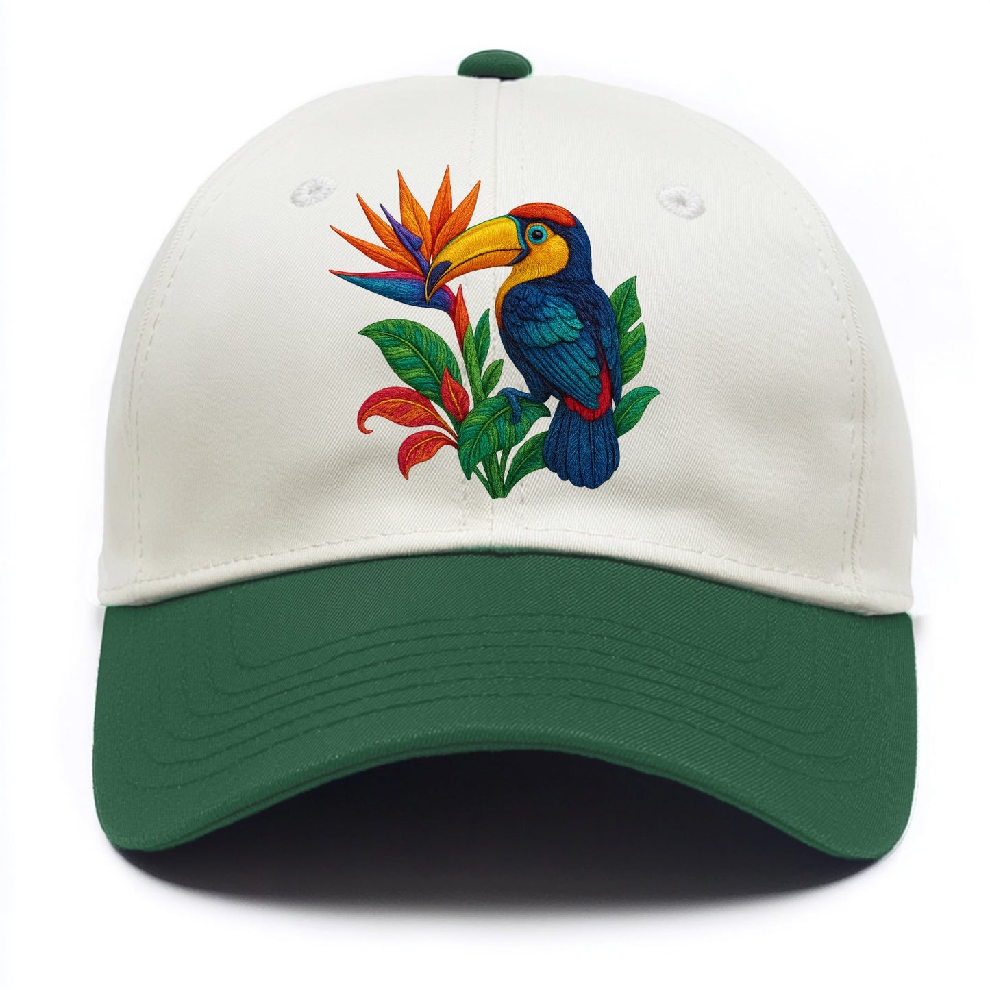 Toucan Paradise - Two Tone Cap - Green