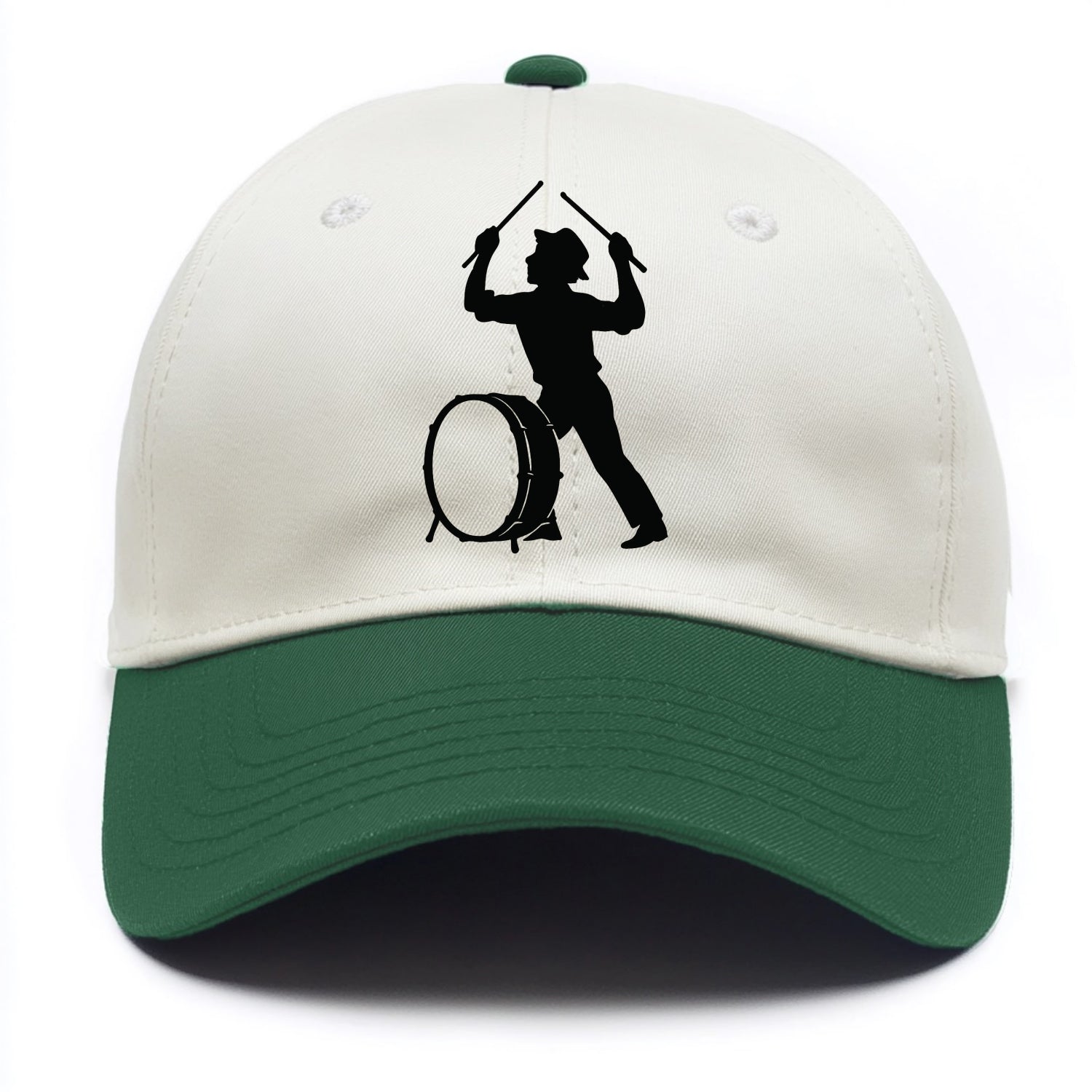 Drummer with drumsticks raised high - Two Tone Cap - Green