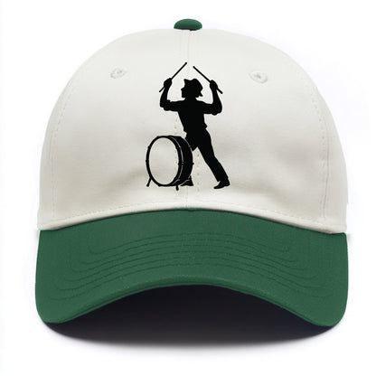 Drummer with drumsticks raised high - Two Tone Cap - Green