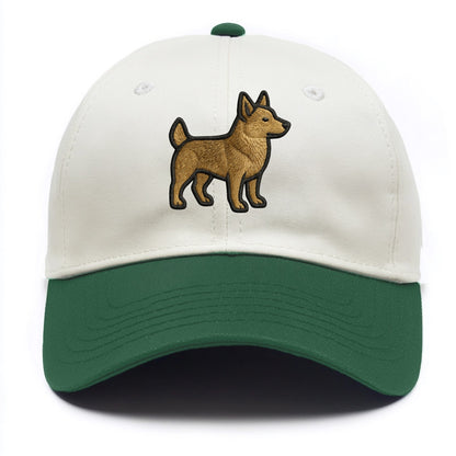 Swedish Vallhund - Contemporary Viking d - Two Tone Cap - Green