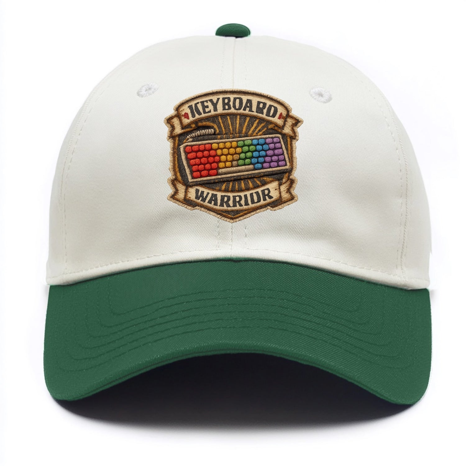 KEYBOARD WARRIOR - mechanical keyboard in RGB rainbow , PC master race - Two Tone Cap - Green