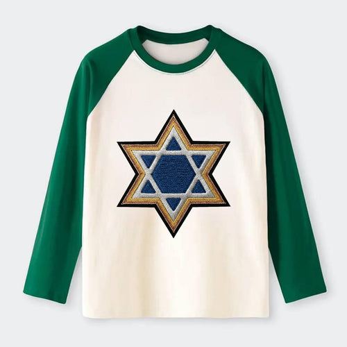 Star of David - Raglan Long Sleeve T-Shirt