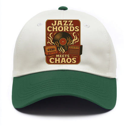Jazz chords with hyperpop energy - "Jazz Meets Chaos" - unexpected fusion - Two Tone Cap - Green