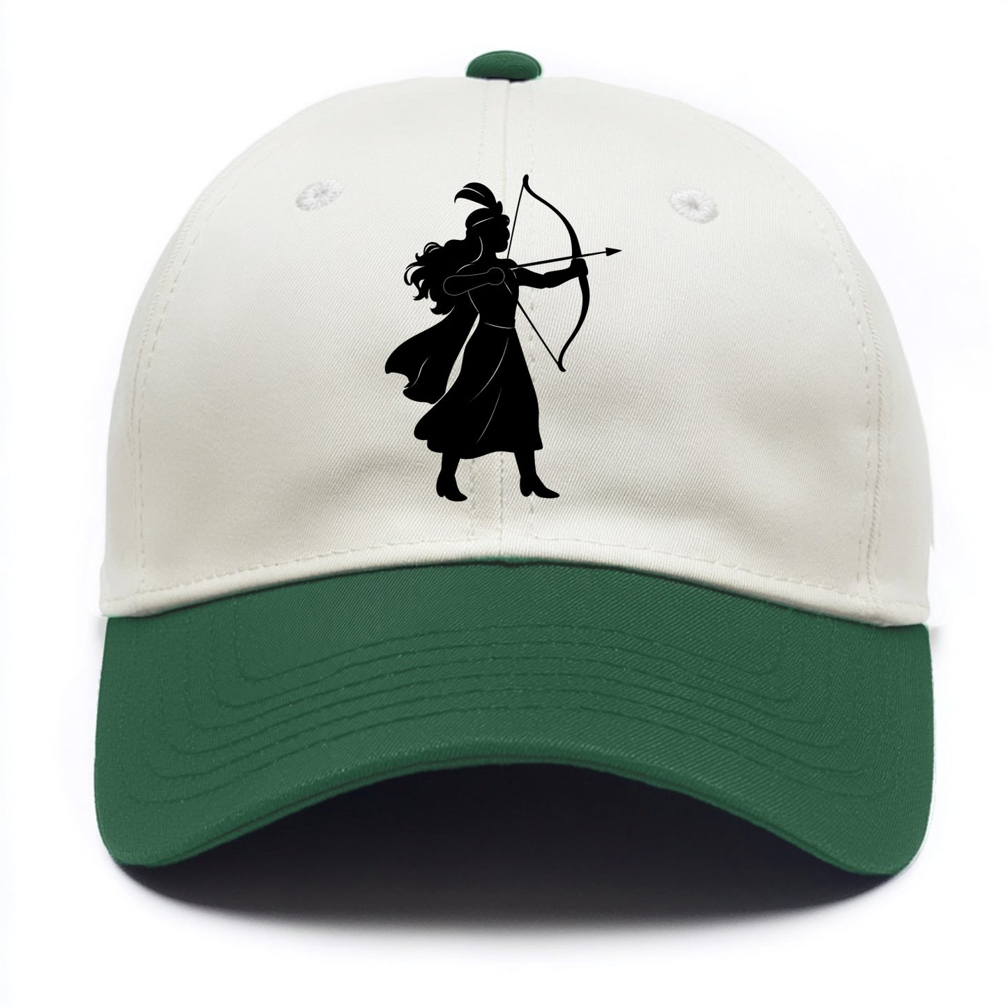 Warrior princess with bow and arrow - Two Tone Cap - Green