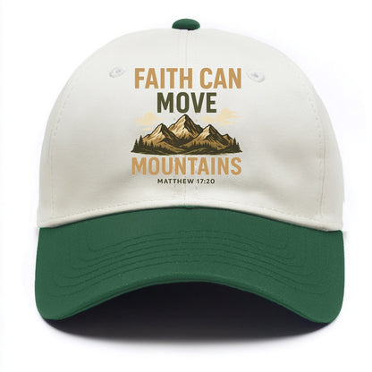Matthew 17:20 Mountains - Two Tone Cap - Green