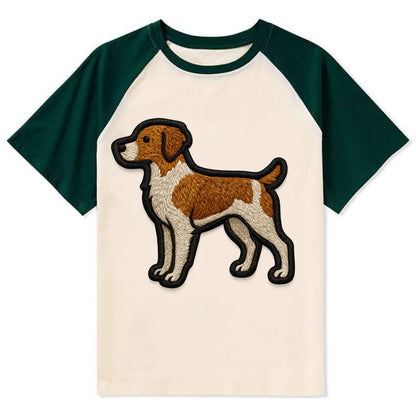 Brittany - Contemporary athletic logo wi - Contrast Raglan T-shirt - Green