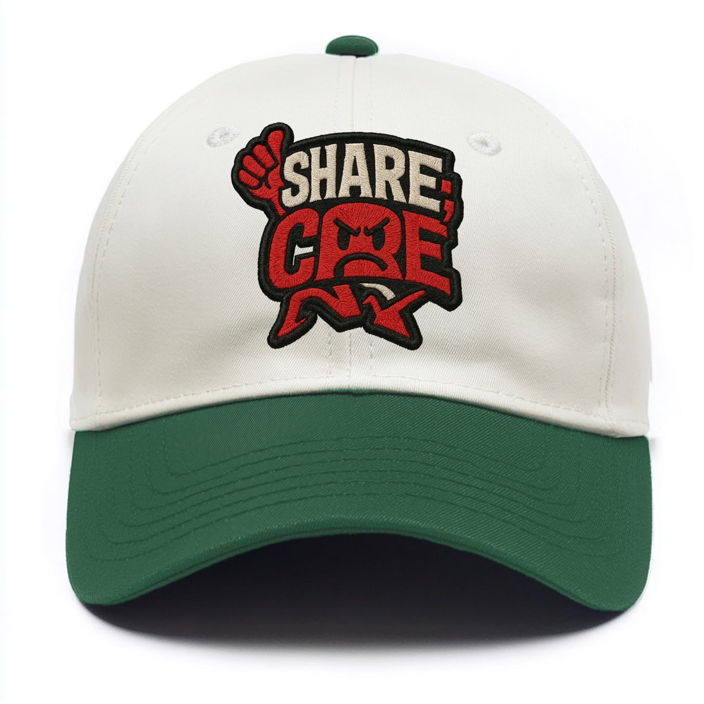 SHARE;CARE TOO MUCH Oversharer Green Hat - Two Tone Cap - Green