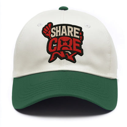 SHARE;CARE TOO MUCH Oversharer Green Hat - Two Tone Cap - Green