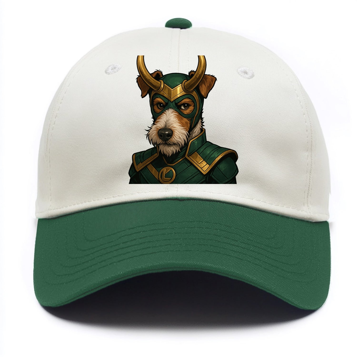 Fox Terrier Loki  - Two Tone Cap - Green