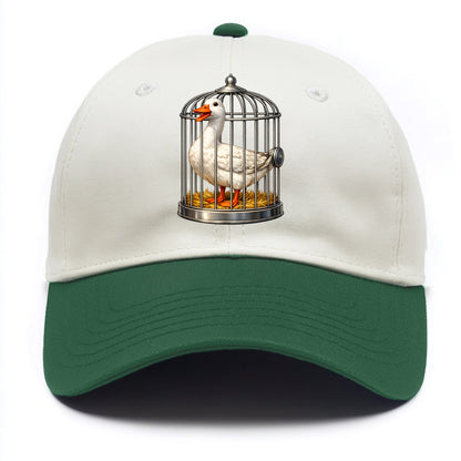 Duck In Cage - Two Tone Cap - Green