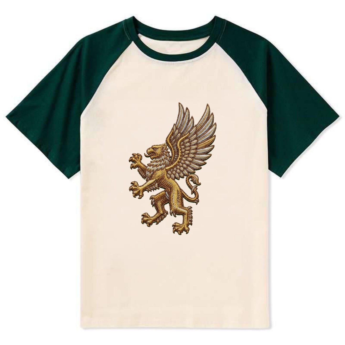Griffin - Contrast Raglan T-shirt - Green