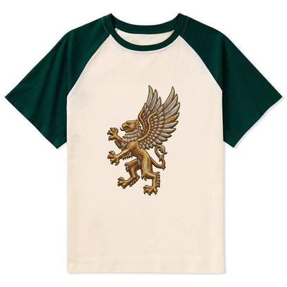 Griffin - Contrast Raglan T-shirt - Green