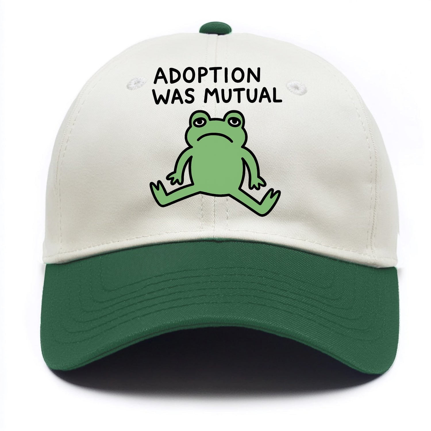 ADOPTION WAS MUTUAL | Animal choosing human - Two Tone Cap - Green