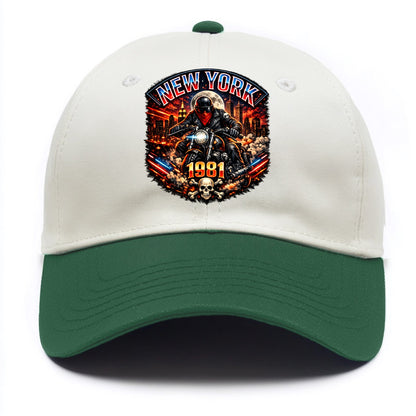New York 1981 Biker - Two Tone Cap - Green