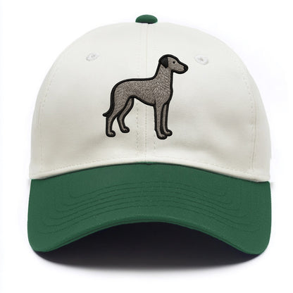 Scottish Deerhound - Trendy hound silhou - Two Tone Cap - Green