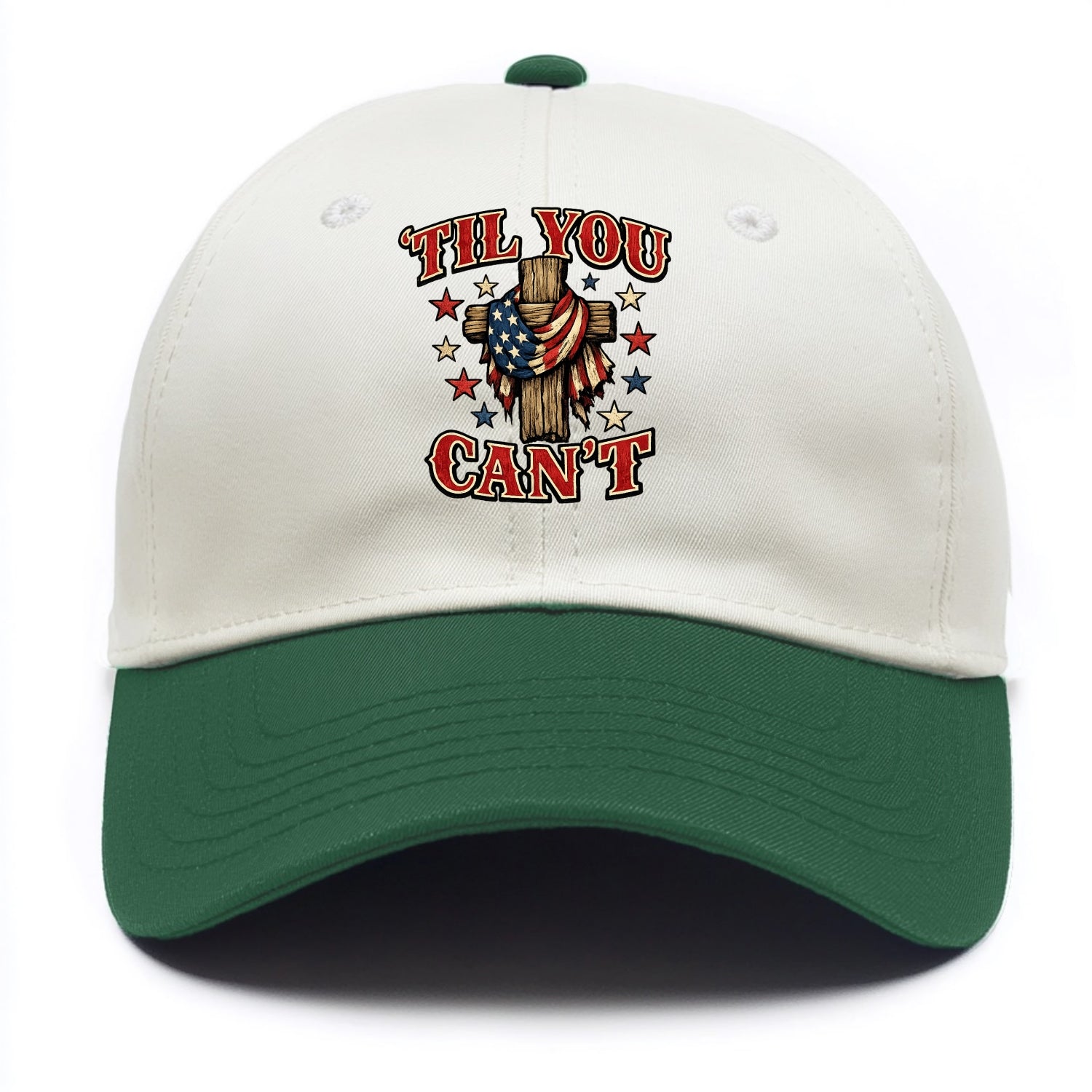 Til You Cant - Flag Cross - Two Tone Cap - Green