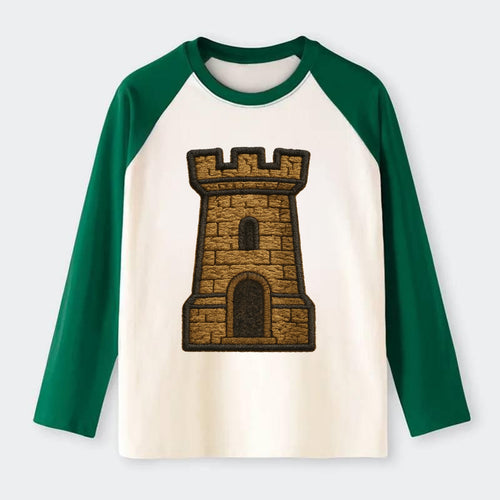 Castle Tower  - Raglan Long Sleeve T-Shirt