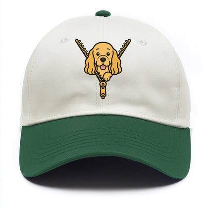 Cocker Spaniel - Two Tone Cap - Green