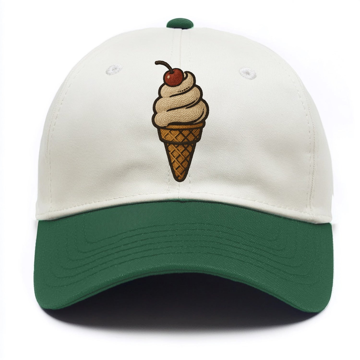 Ice Cream Cone  - Two Tone Cap - Green