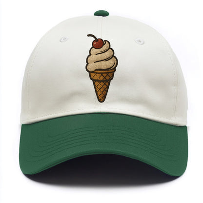 Ice Cream Cone  - Two Tone Cap - Green