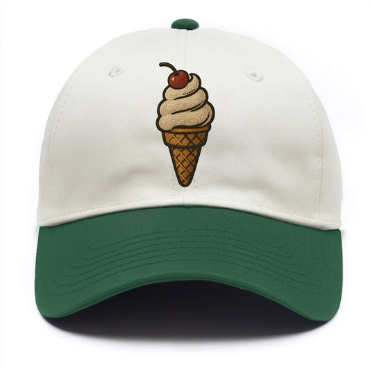 Ice Cream Cone  - Two Tone Cap - Green